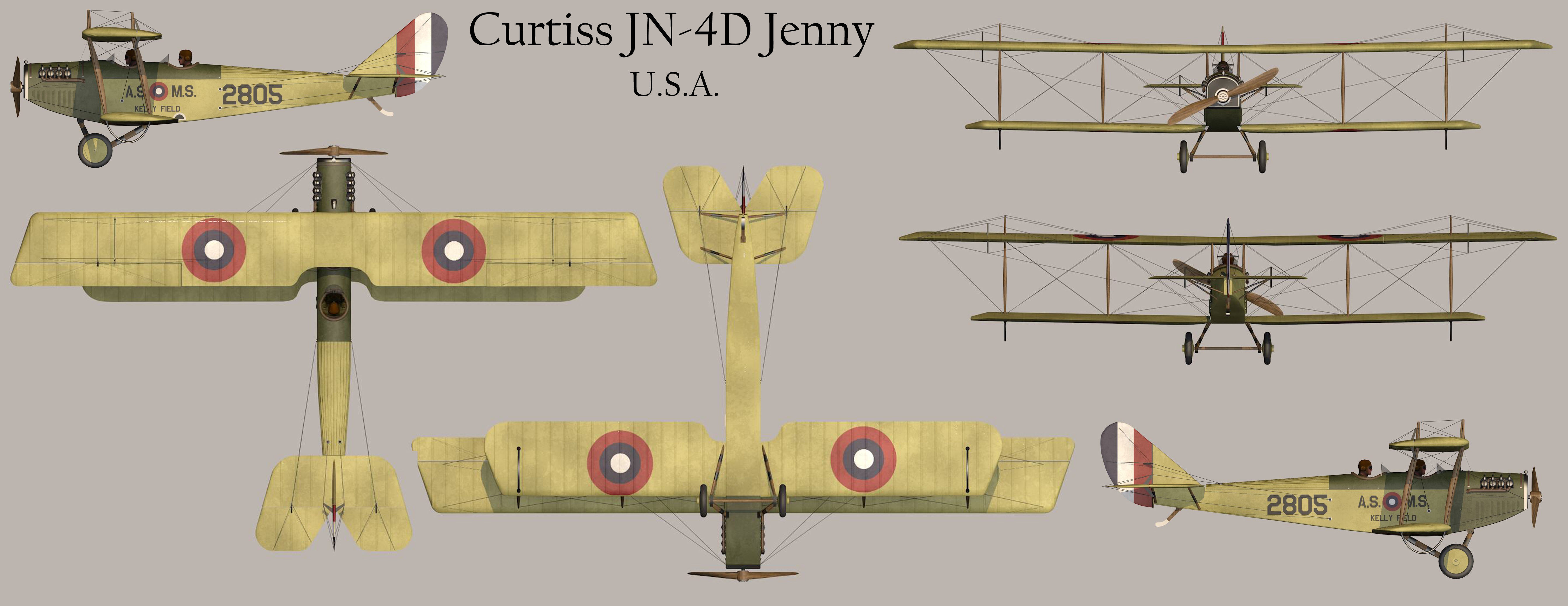 Curtiss JN-4D Jenny 3D model_13