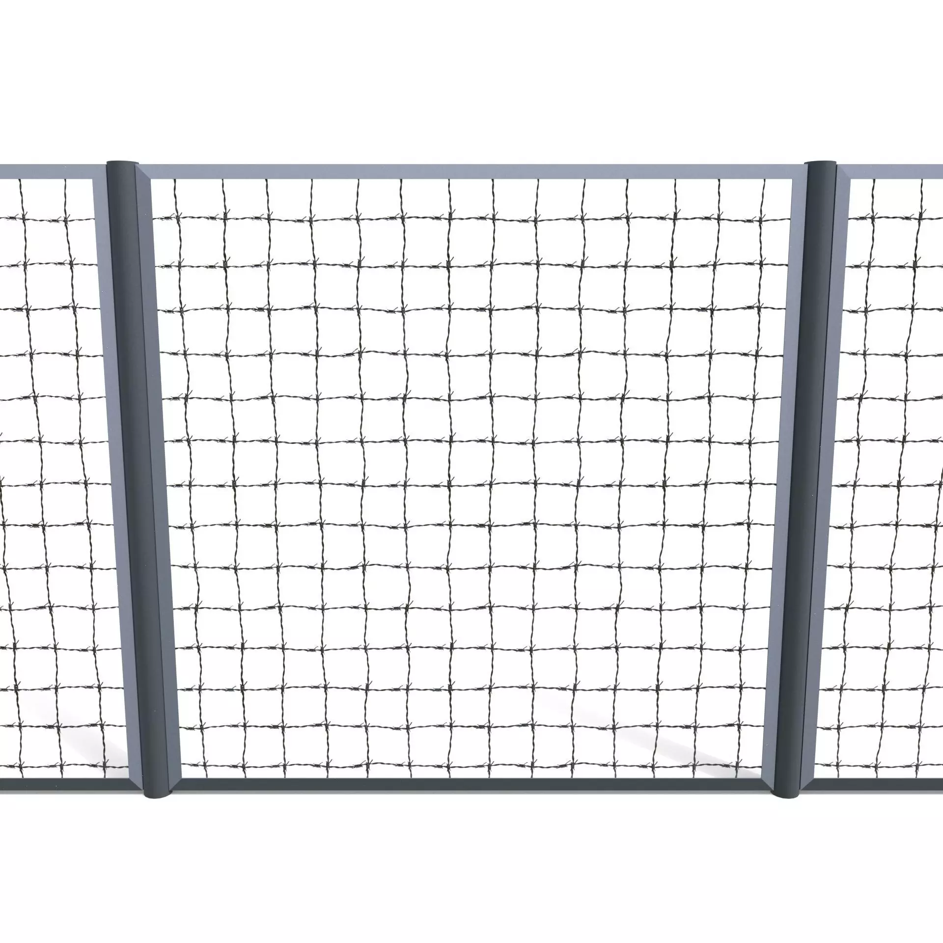 Low Poly Modular Fence 15 Low-poly 3D model_0