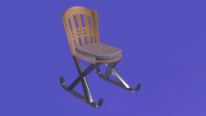 X-legs modern bronze and cotton chair