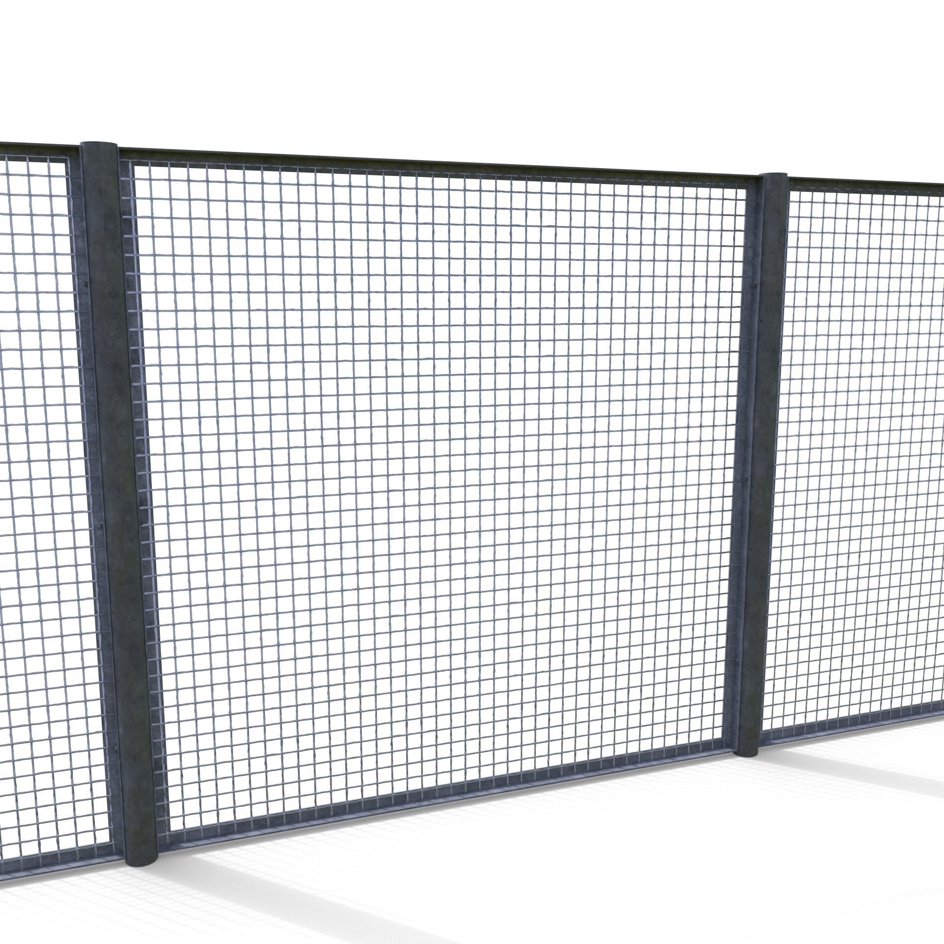 Low Poly Modular Fence 17 Low-poly 3D model_2