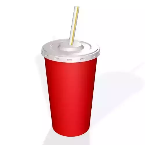 3D Soft Drink Cup Plastic Paper model