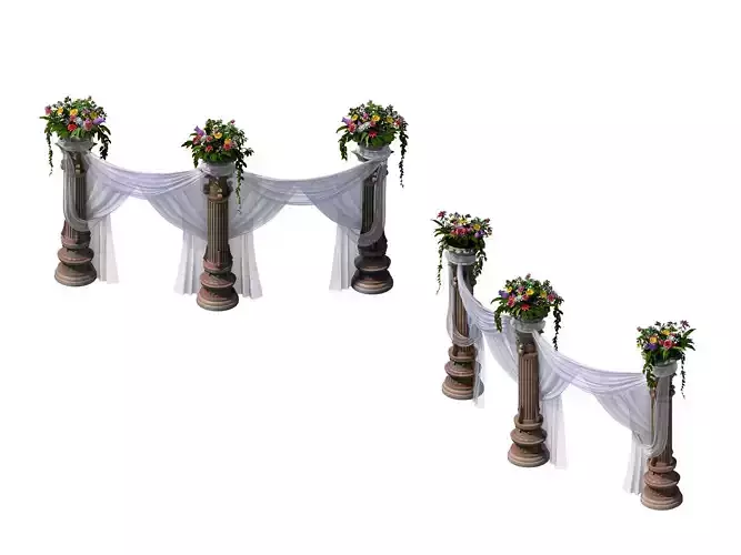 Tang Marriage - Garden - Pillar 01