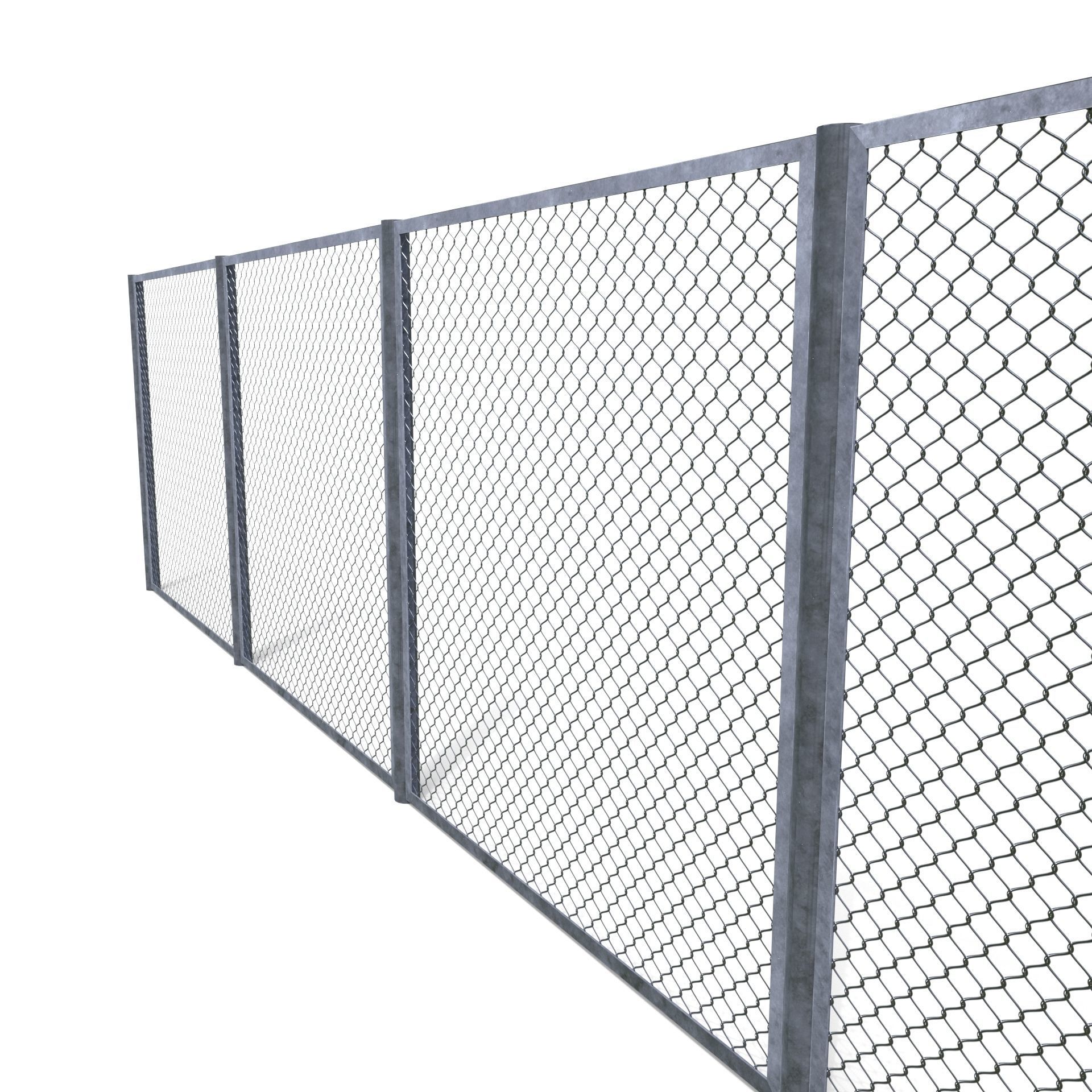 Low Poly Modular Fence 19 Low-poly 3D model_1