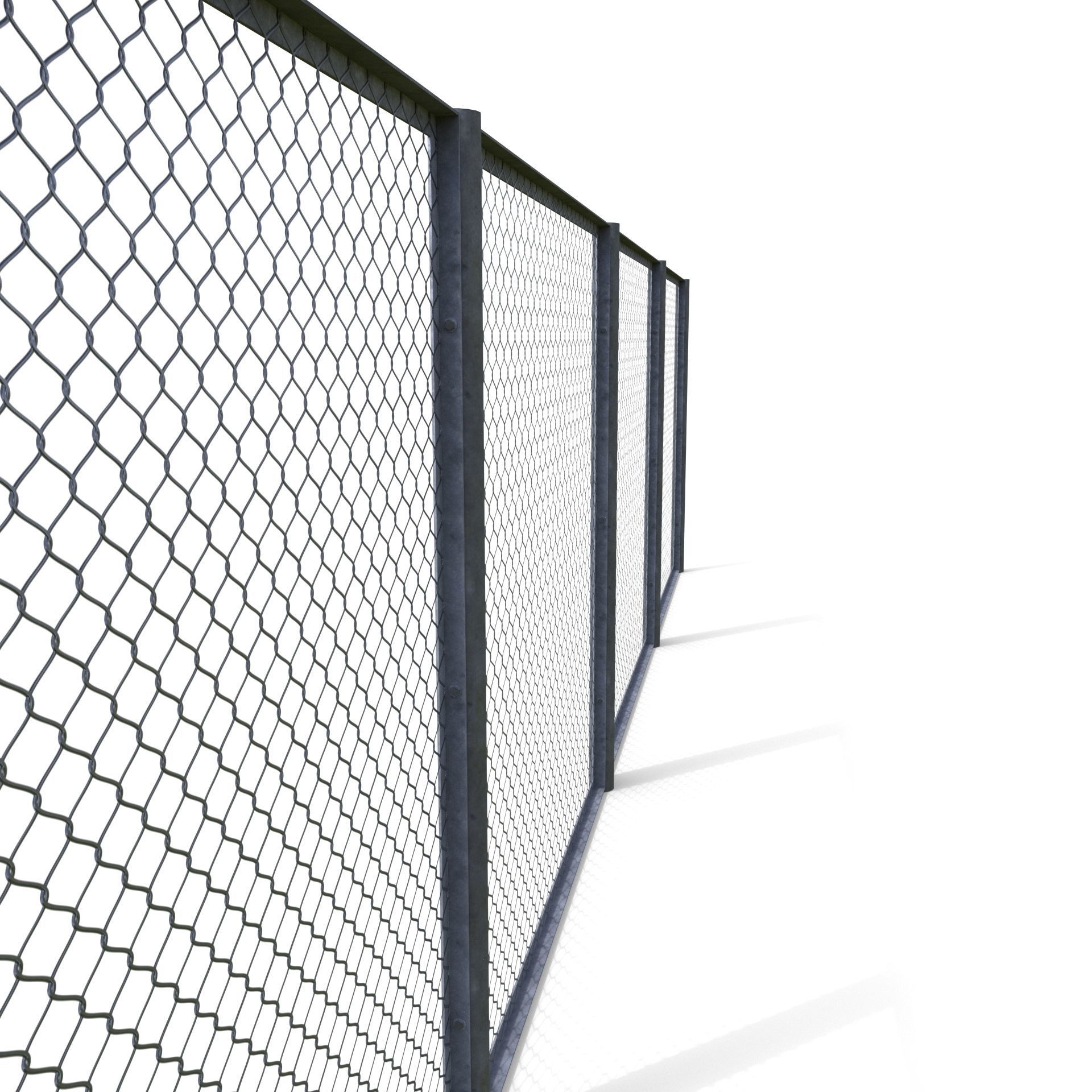 Low Poly Modular Fence 19 Low-poly 3D model_2