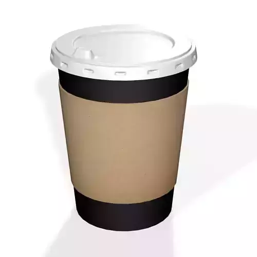 Coffee Drink Cup Plastic Paper 3D model