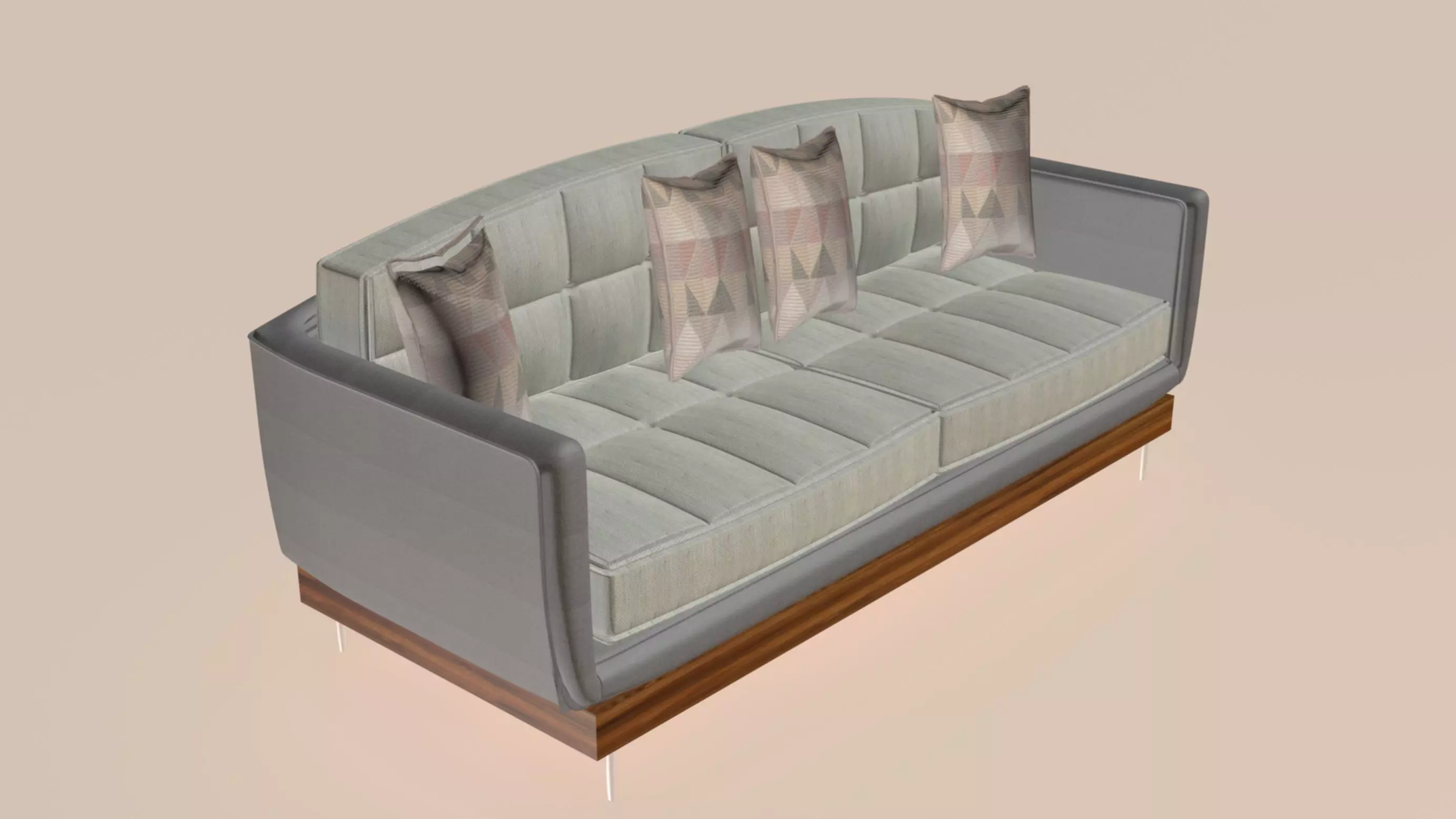 Nordic Scandinavian Sofa  3D model_0