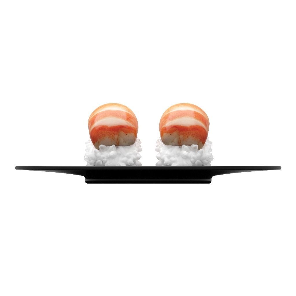Prawn Sushi Japanese Japan Food rolls 3d model 3D model 3D model_2
