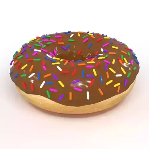 3D Chocolate Donut 3D Model