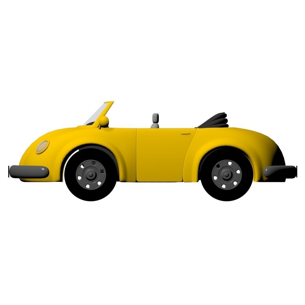 3D Cartoon Car 3D model_1