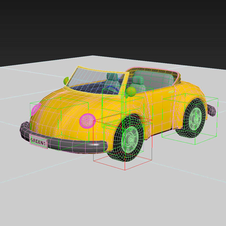 3D Cartoon Car 3D model_4