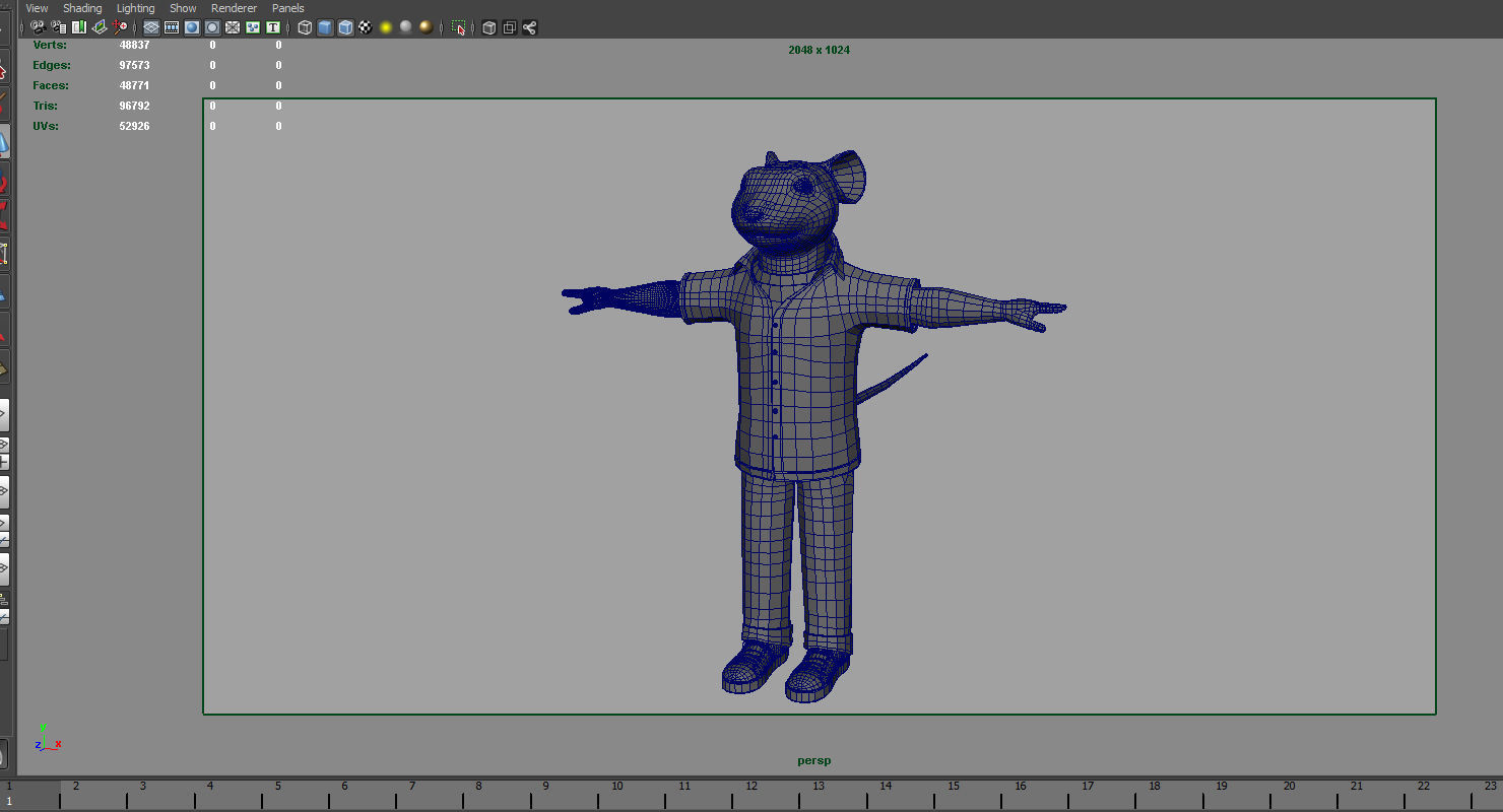 stuart little rat cartoon 3d model 3D model_11