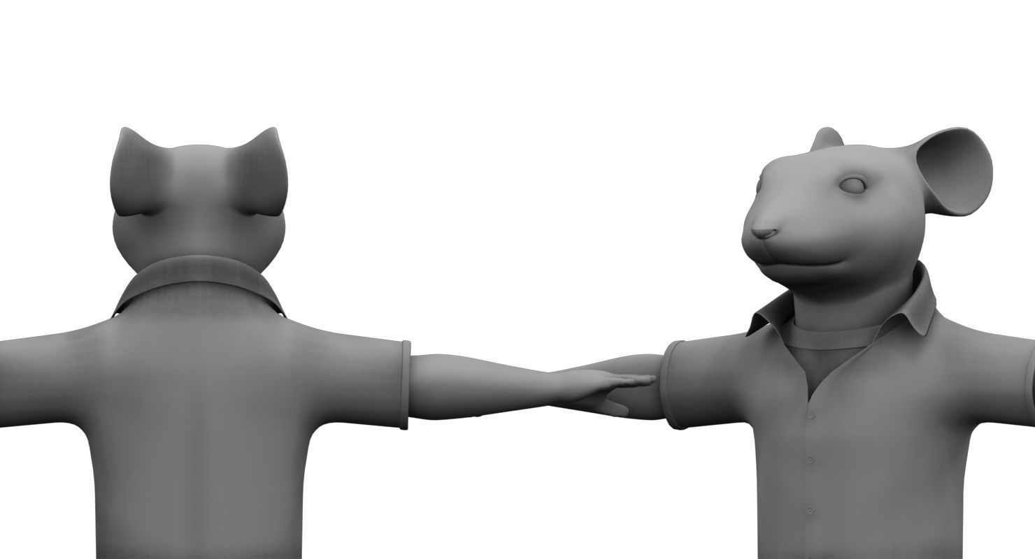 stuart little rat cartoon 3d model 3D model_8