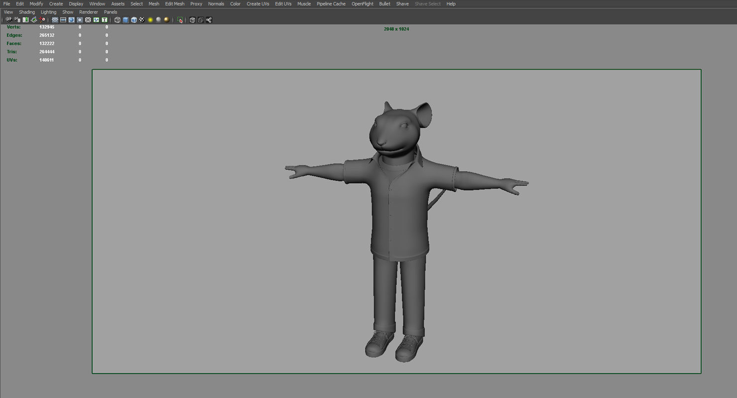 stuart little rat cartoon 3d model 3D model_10