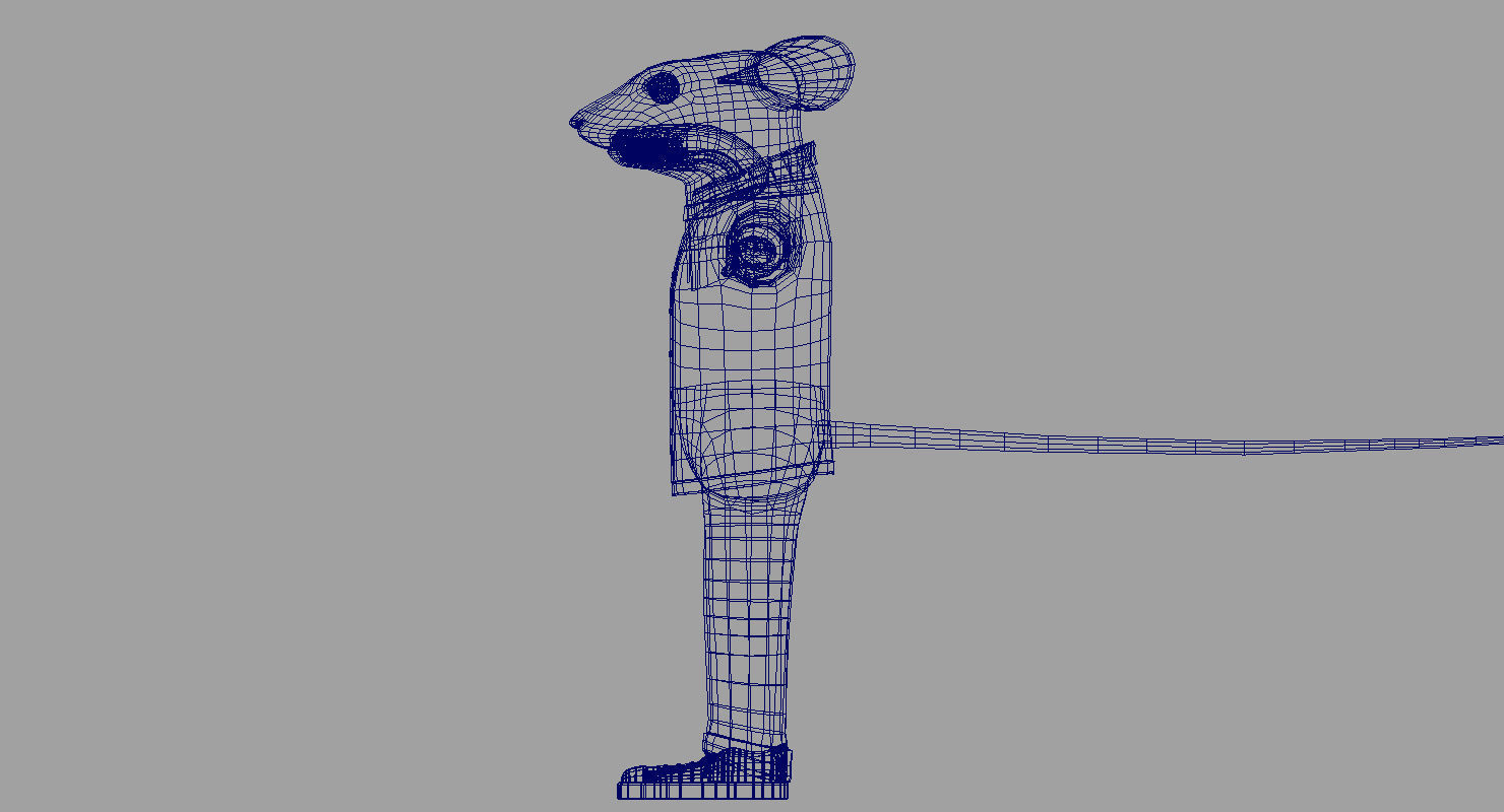 stuart little rat cartoon 3d model 3D model_3