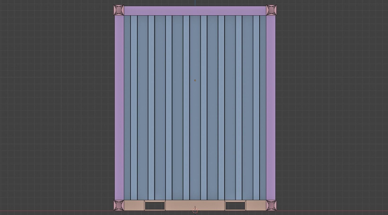 Yellow Shipping Container PBR  Low-Poly Game Ready 3D Model Low-poly 3D model_24