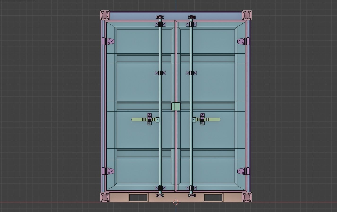Yellow Shipping Container PBR  Low-Poly Game Ready 3D Model Low-poly 3D model_22