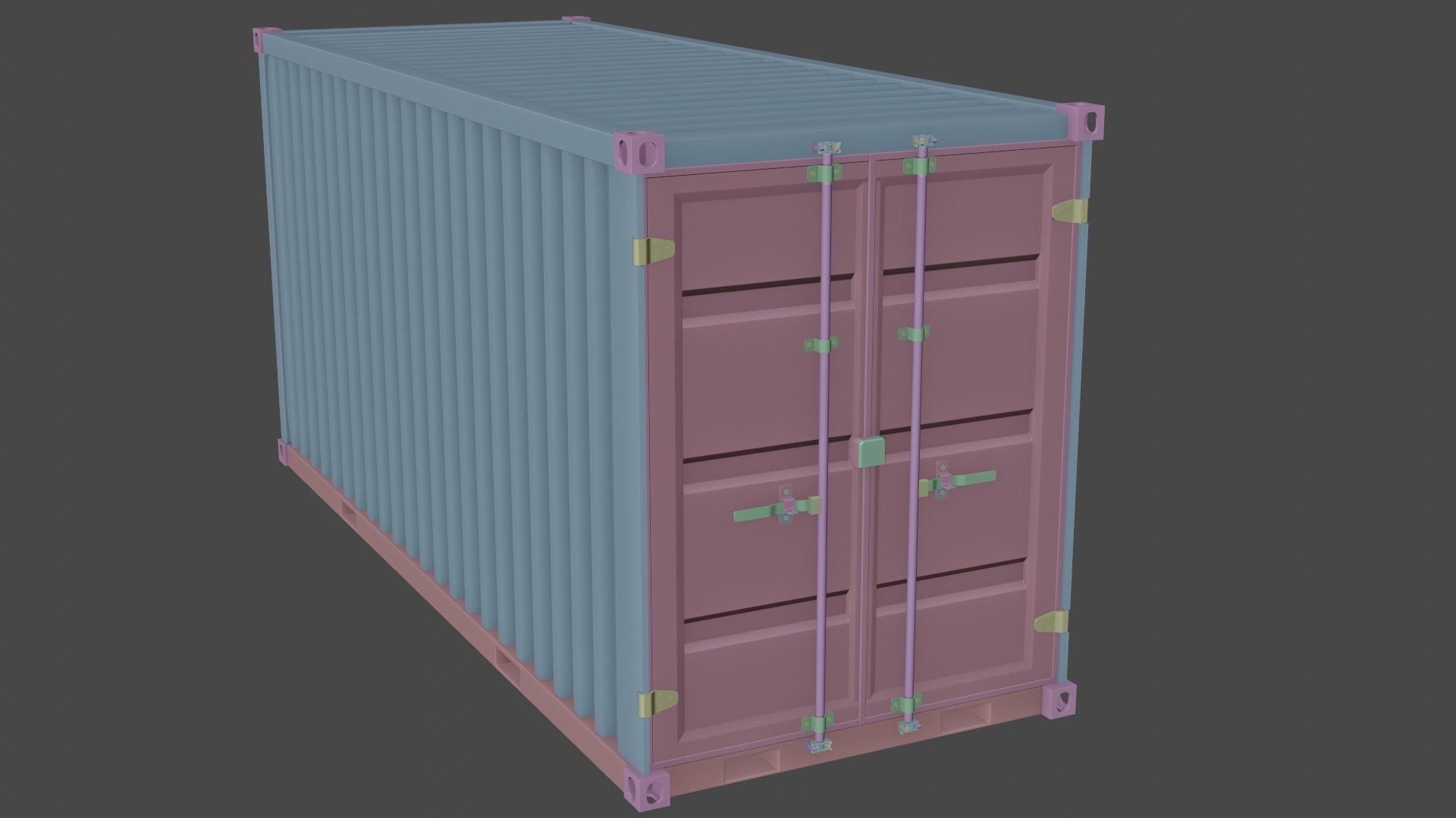 Yellow Shipping Container PBR  Low-Poly Game Ready 3D Model Low-poly 3D model_20
