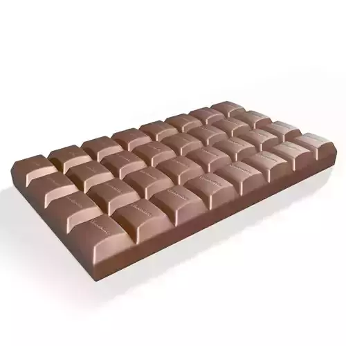 3D Dark Chocolate Bar model