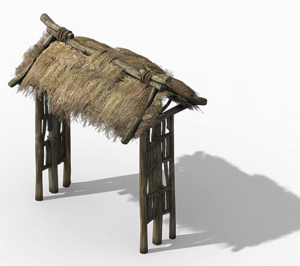 Tang Fairy Mountains - straw gate 03 3D model_1
