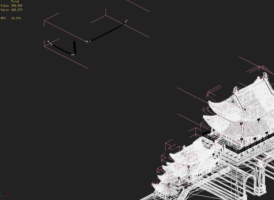 Tang Kaifeng City - City Gate 01 3D model_2