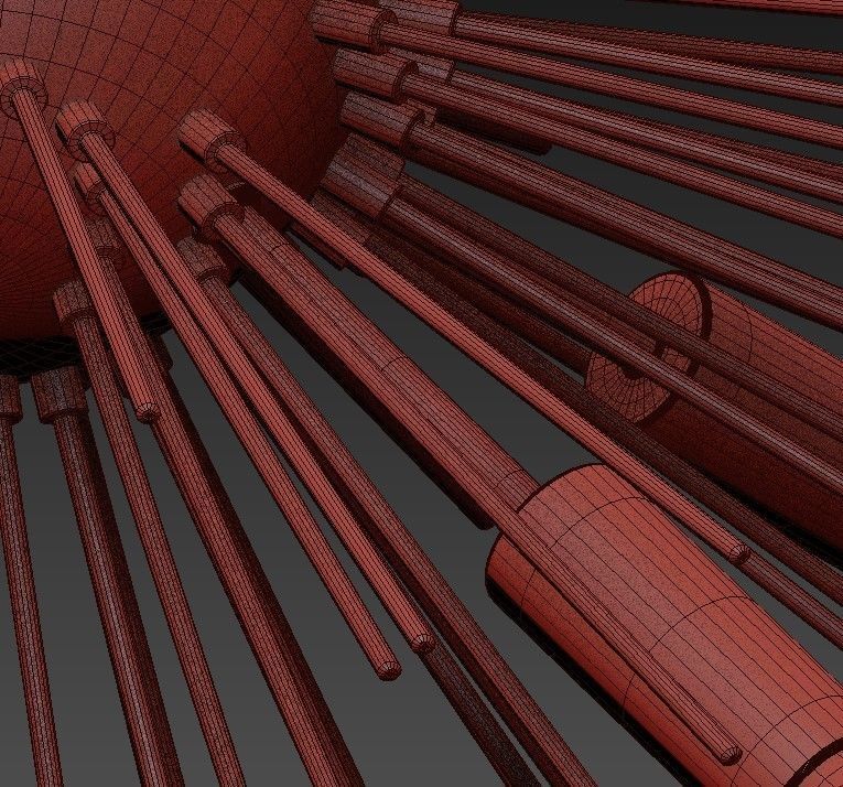 Possini starburst hanging lamp 3D model_5