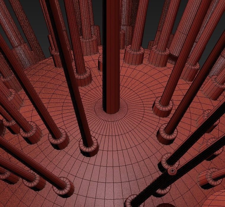 Possini starburst hanging lamp 3D model_4