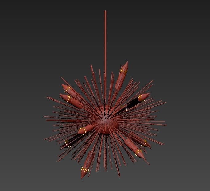 Possini starburst hanging lamp 3D model_2