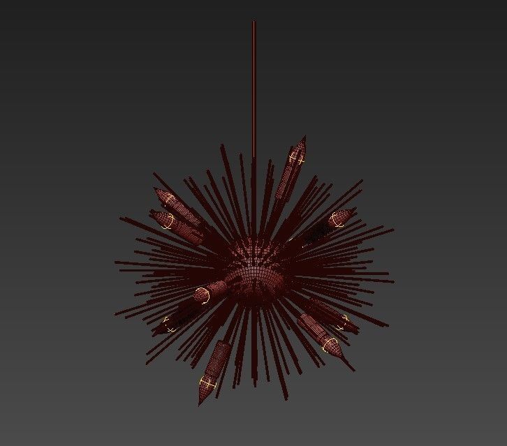 Possini starburst hanging lamp 3D model_1