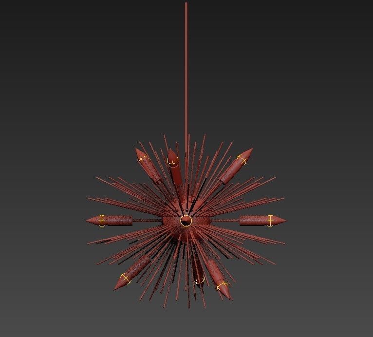 Possini starburst hanging lamp 3D model_3