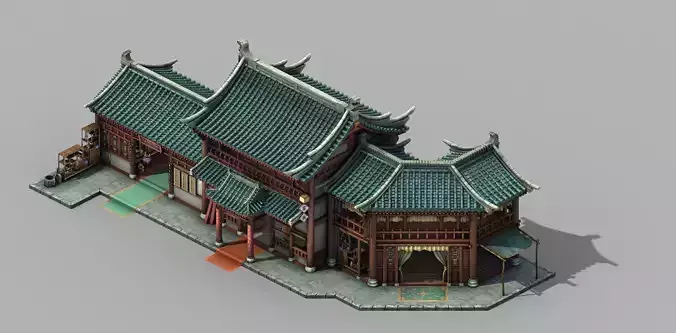Tang Kaifeng City - Market Store 02 3D model