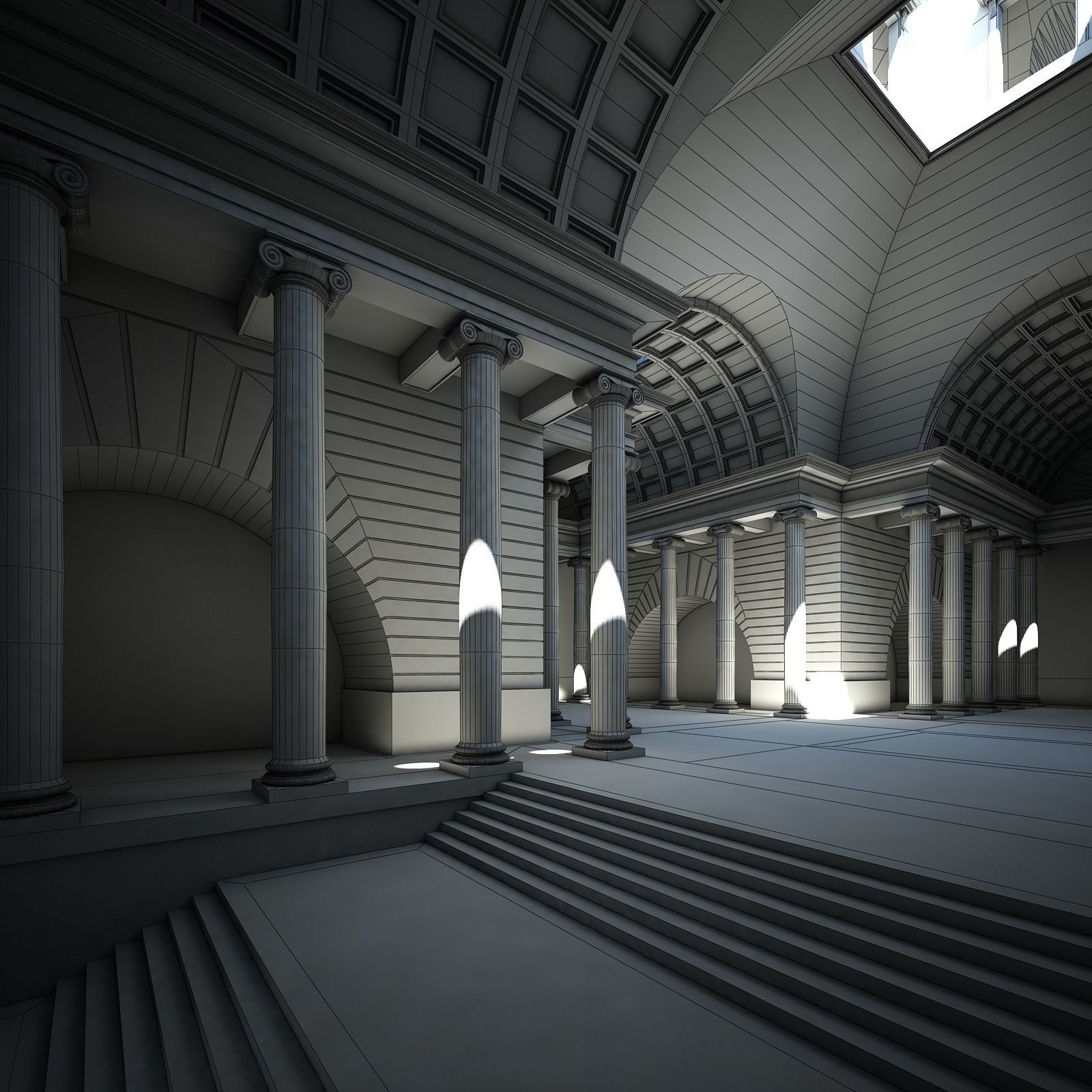 Classical Building 3D model_14