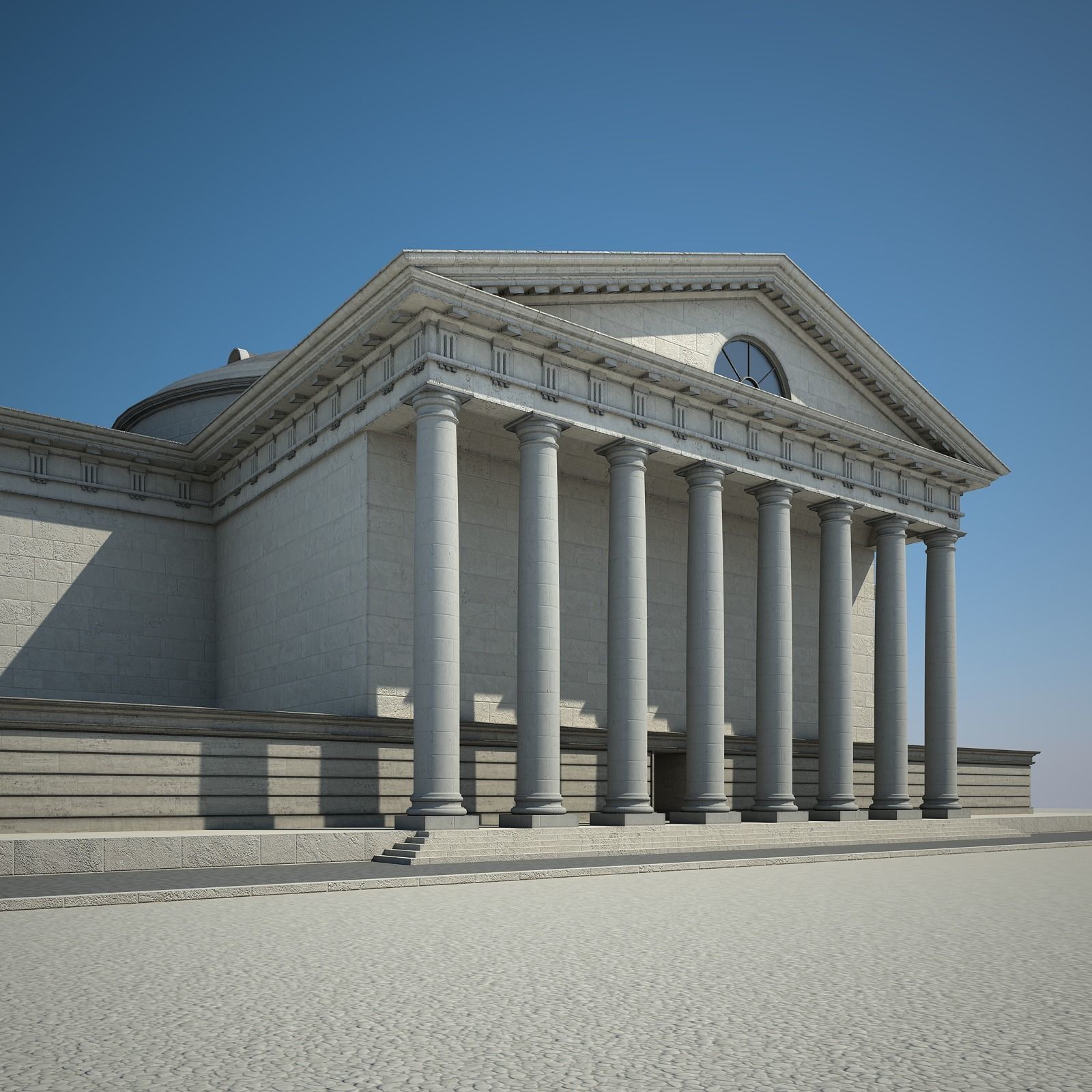 Classical Building 3D model_1