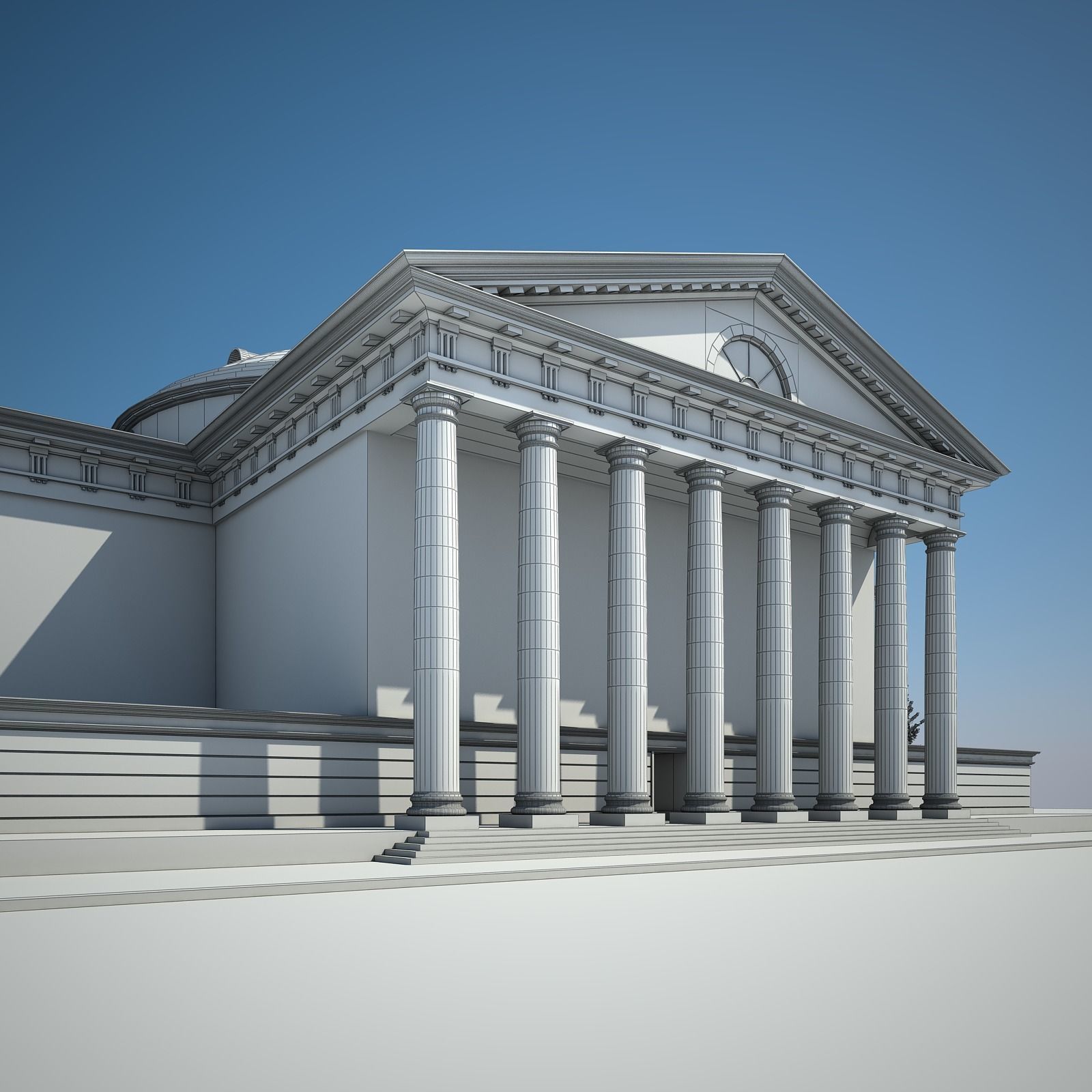 Classical Building 3D model_11
