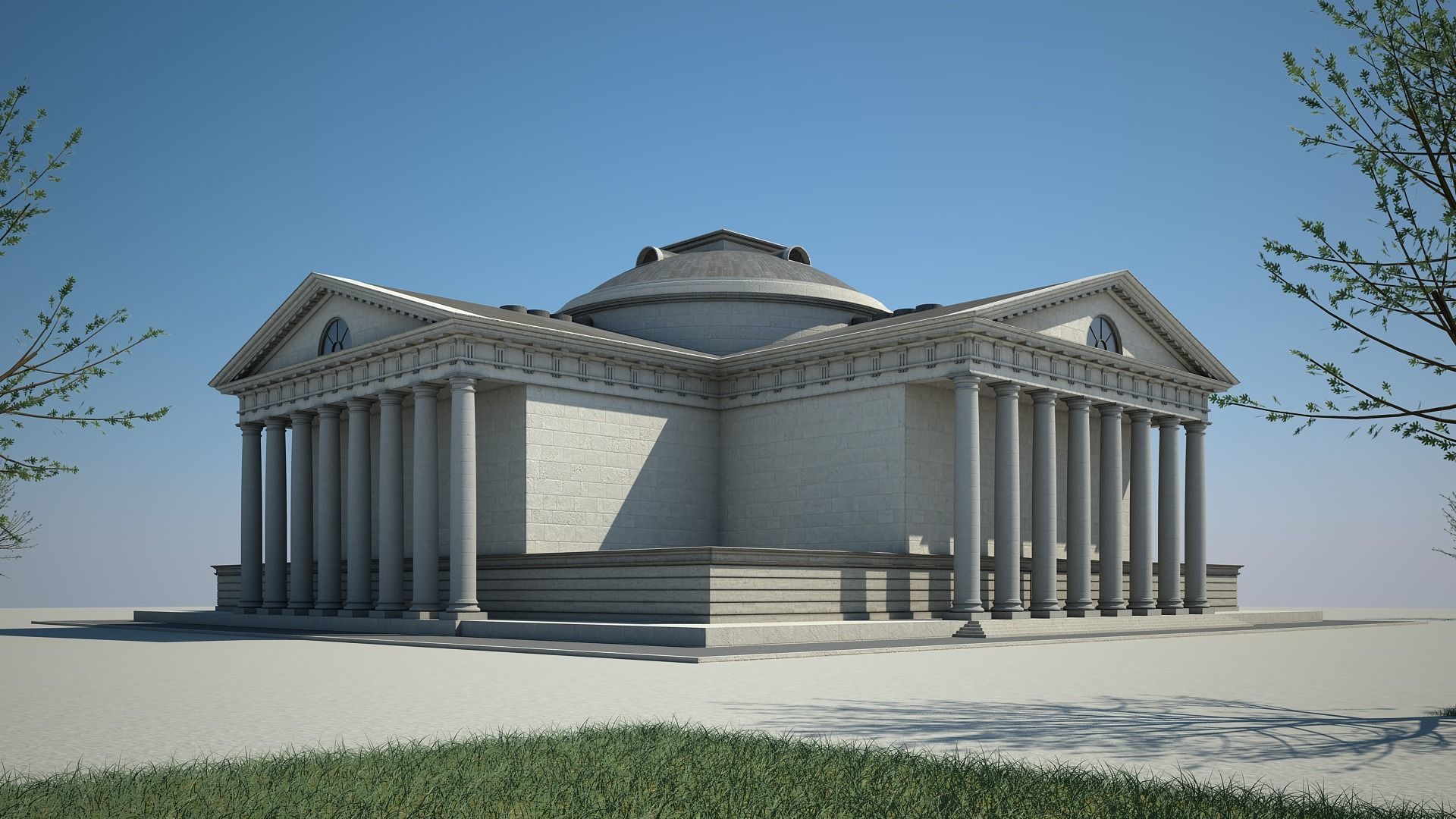 Classical Building 3D model_3