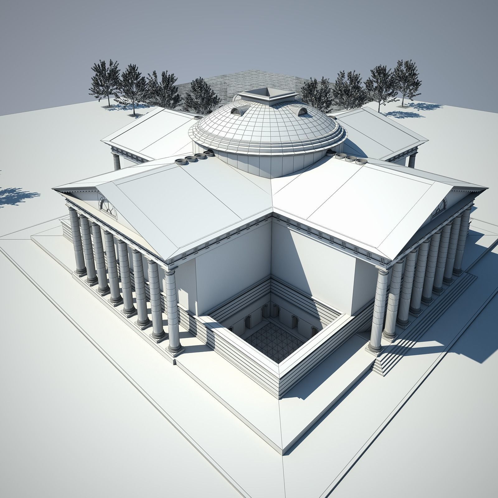 Classical Building 3D model_16