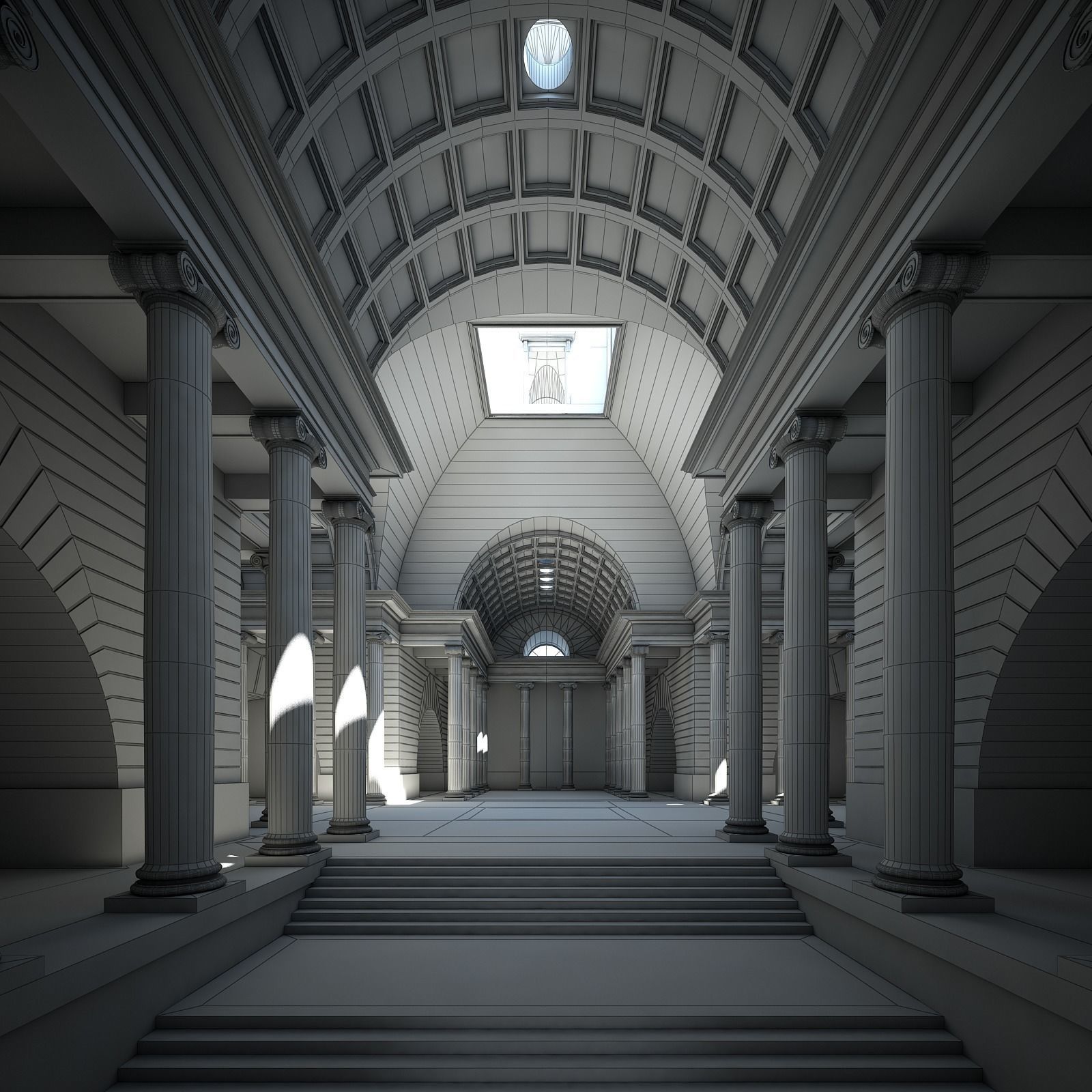 Classical Building 3D model_10