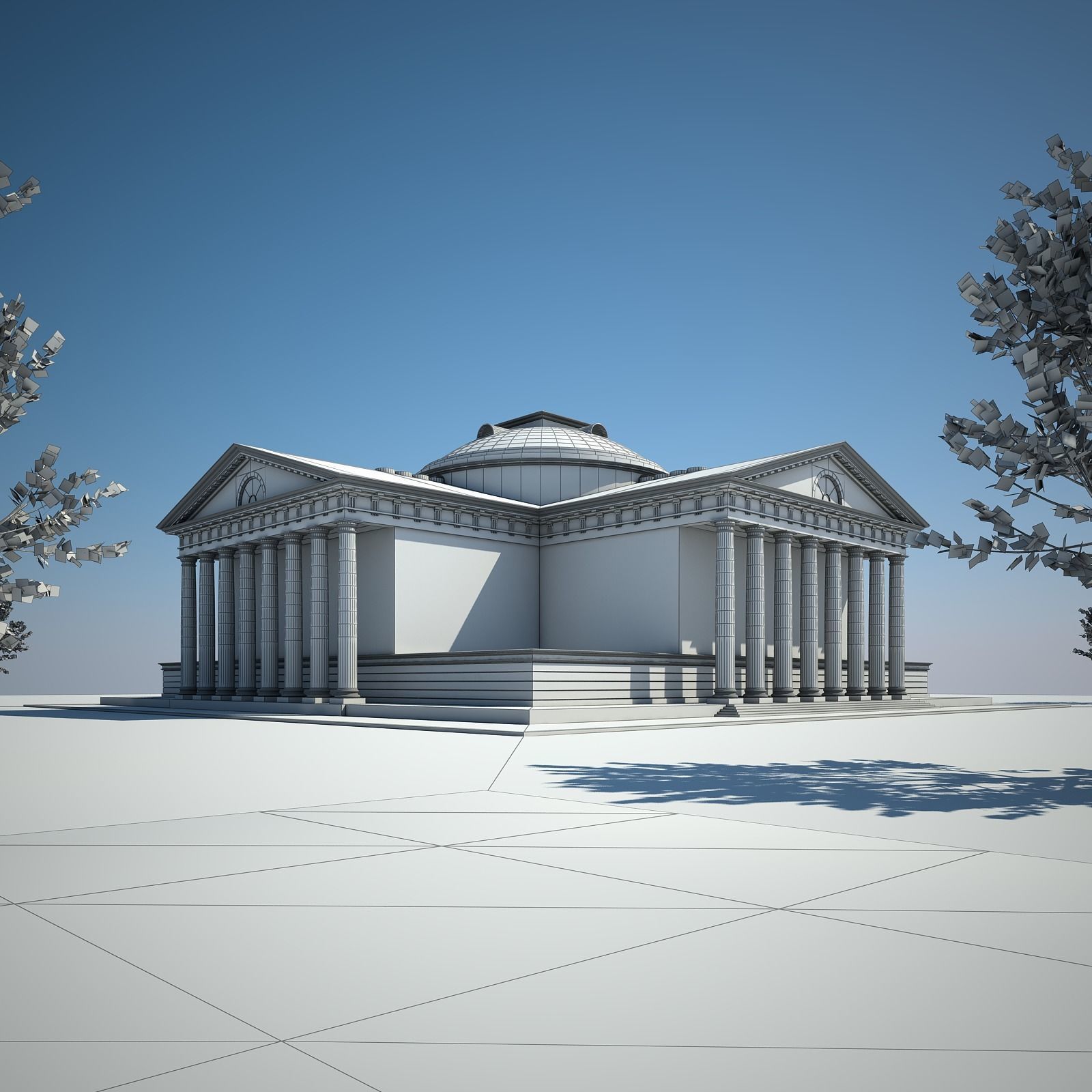 Classical Building 3D model_12