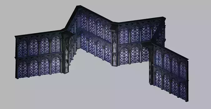 Tang Hexagram wall -01 3D model