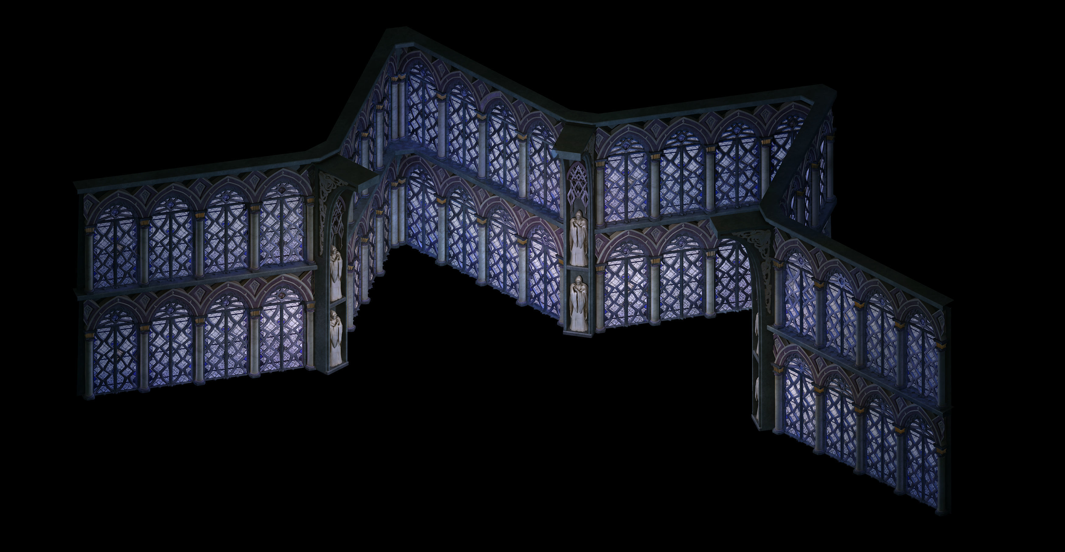 Tang Hexagram wall -01 3D model_1