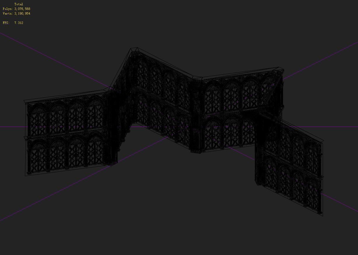 Tang Hexagram wall -01 3D model_5
