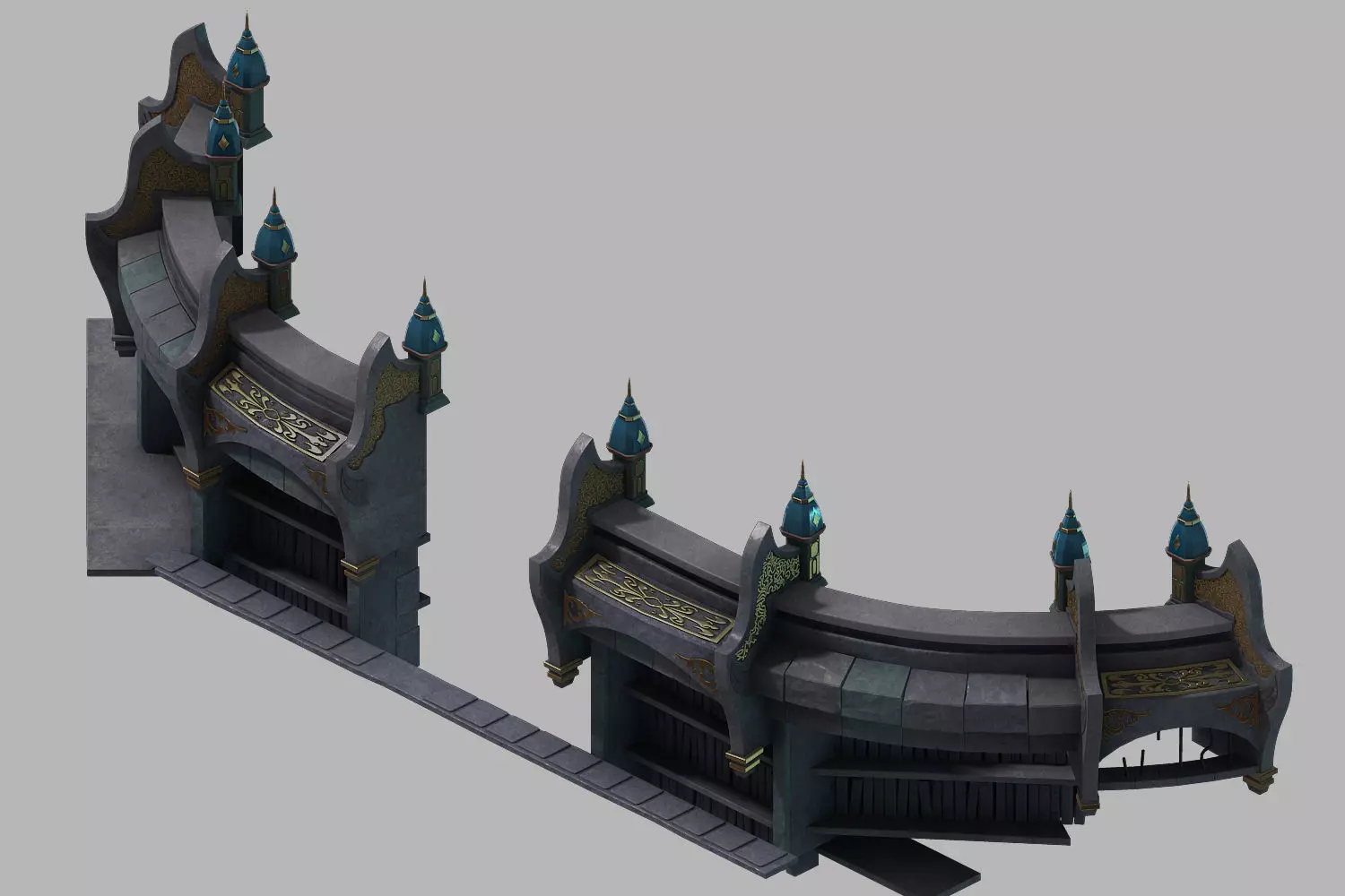 Tang Hexagram corner -01 3D model_0