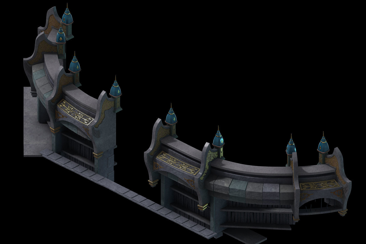 Tang Hexagram corner -01 3D model_1