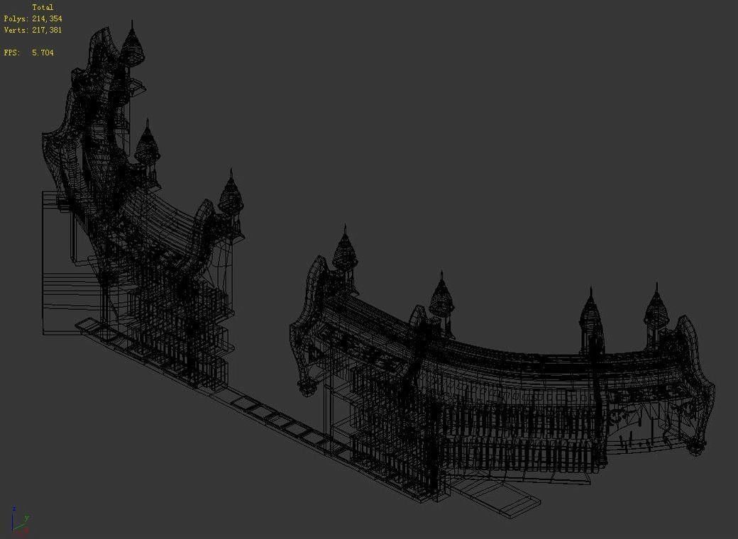 Tang Hexagram corner -01 3D model_4