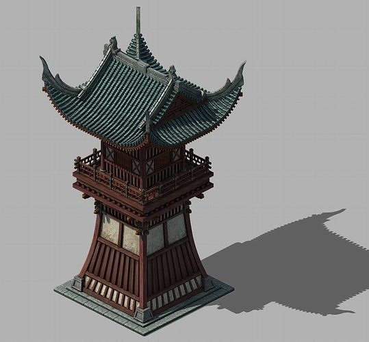Tang Luoyang City - Turret 01 3D model