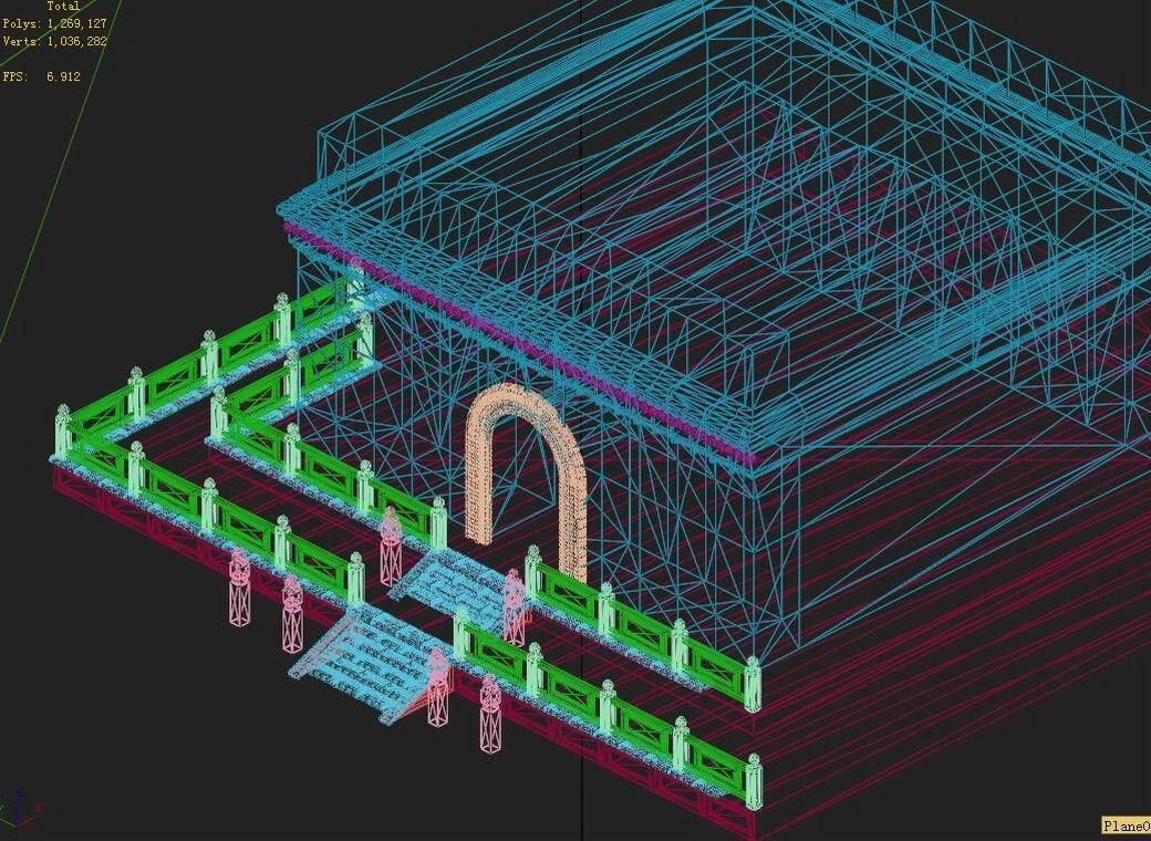Tang Luoyang City - Small Wild Goose Pagoda 01 3D model_4