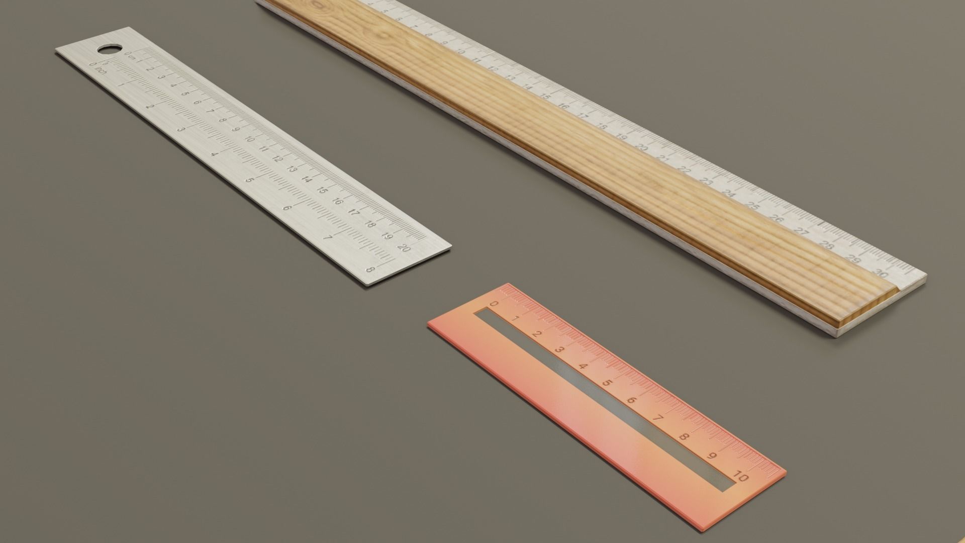 Math Geometry Tool Set Low-poly 3D model_14