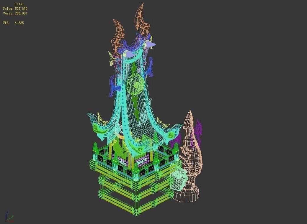 Tang Magic Palace - Attic 02 3D model_2