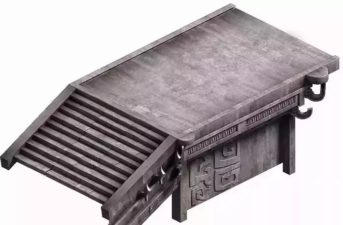 Tang Magic Palace - stone bridge 05 3D model