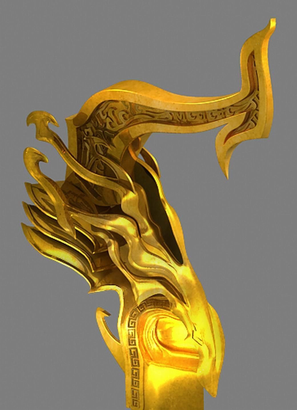 Tang Magic Palace - decorative roof 02 3D model_1