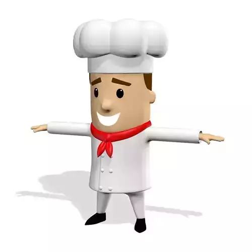 3D Chef Cartoon Character Cook